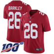 Giants #26 Saquon Barkley Red Alternate Men's Stitched Football 100Th Season Vapor Limited Jersey Nfl
