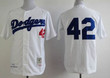 Los Angeles Dodgers #42 Jackie Robinson 1955 White Throwback Jersey Mlb