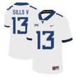West Virginia Mountaineers 13 David Sills V White College Football Jersey Ncaa