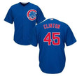 Men's Chicago Cubs #45 Presidential Candidate Hillary Clinton Blue Jersey Mlb