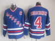New York Rangers #4 Ron Greschner Light Blue Ccm Vintage Throwback Jersey Nhl