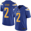 Chargers #2 Easton Stick Electric Blue Men's Stitched Football Limited Rush Jersey Nfl