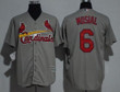 Men's St. Louis Cardinals #6 Stan Musial Retired Gray Road Stitched Mlb Majestic Cool Base Jersey Mlb