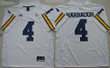 Men's Michigan Wolverines #4 Jim Harbaugh White Stitched Ncaa Brand Jordan College Football Jersey Ncaa