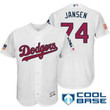Men's Los Angeles Dodgers #74 Kenley Jansen White Stars & Stripes Fashion Independence Day Stitched Mlb Majestic Cool Base Jersey Mlb