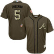Atlanta Braves #5 Freddie Freeman Green Salute To Service Stitched Mlb Jersey Mlb