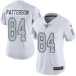 Women's Nike Raiders #84 Cordarrelle Patterson White Stitched Nfl Limited Rush Jersey Nfl- Women's