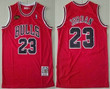 Men's Chicago Bulls #23 Michael Jordan 1997-98 Red Final Patch Hardwood Classics Soul Swingman Throwback Jersey Nba
