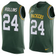 Men's Green Bay Packers #24 Quinten Rollins Green Hot Pressing Player Name & Number Nike Nfl Tank Top Jersey Nfl