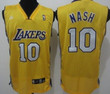 Los Angeles Lakers #10 Steve Nash Yellow Swingman Jersey Nba