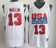 1992 Olympics Team Usa #13 Chris Mullin White Swingman Jersey Nba