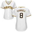 Pirates #8 Willie Stargell White Home Women's Stitched Baseball Jersey MLB- Women's