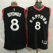 Men's Toronto Raptors #8 Bismack Biyombo Black With Red New Nba Rev 30 Swingman Jersey Nba