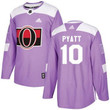 Adidas Senators #10 Tom Pyatt Purple Fights Cancer Stitched Nhl Jersey Nhl