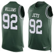 Men's New York Jets #92 Leonard Williams Green Hot Pressing Player Name & Number Nike Nfl Tank Top Jersey Nfl