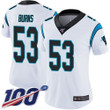 Nike Panthers #53 Brian Burns White Women's Stitched Nfl 100Th Season Vapor Limited Jersey Nfl- Women's