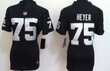 Nike Oakland Raiders #75 Stephon Heyer Black Game Womens Jersey Nfl- Women's