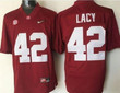 Men's Alabama Crimson Tide #42 Eddie Lacy Red 2016 Playoff Diamond Quest College Football Nike Limited Jersey Ncaa