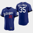 Men's Los Angeles Dodgers #35 Cody Bellinger Blue 2021 City Connect Flex Base Stitched Jersey Mlb
