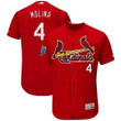 St. Louis Cardinals #4 Yadier Molina Red 2018 Spring Training Authentic Flex Base Stitched Mlb Jersey Mlb
