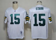 Green Bay Packers #15 Bart Starr White Short-Sleeved Throwback Jersey Nfl