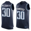 Men's Tennessee Titans #30 Jason Mccourty Navy Blue Hot Pressing Player Name & Number Nike Nfl Tank Top Jersey Nfl