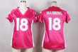 Women's Denver Broncos #18 Peyton Manning 2015 Pink With Diamonds Jersey Nfl- Women's