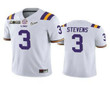 Men's Lsu Tigers #3 Jacoby Stevens White 2020 National Championship Game Jersey Ncaa