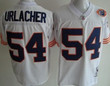 Chicago Bears #54 Brian Urlacher White Throwback With Bear Patch Jersey Nfl
