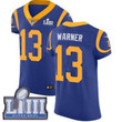#13 Elite Kurt Warner Royal Blue Nike Nfl Alternate Men's Jersey Los Angeles Rams Vapor Untouchable Super Bowl Liii Bound Nfl