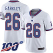 Giants #26 Saquon Barkley White Men's Stitched Football Limited Rush 100Th Season Jersey Nfl