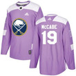 Adidas Sabres #19 Jake Mccabe Purple Authentic Fights Cancer Stitched Nhl Jersey Nhl