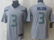Nike Seattle Seahawks #3 Russell Wilson Gray Limited Jersey Nfl