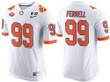 Men's Clemson Tigers #99 Clelin Ferrell White 2017 Championship Game Patch Stitched CFP Nike Limited Jersey NCAA