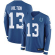 Nike Colts #13 T.Y. Hilton Royal Blue Team Color Men's Stitched Nfl Limited Therma Long Sleeve Jersey Nfl