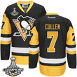 Men's Pittsburgh Penguins #7 Matt Cullen Black Third Jersey 2017 Stanley Cup Champions Patch Nhl