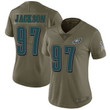 Eagles #97 Malik Jackson Olive Women's Stitched Football Limited 2017 Salute To Service Jersey Nfl- Women's