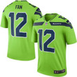 Men's Seattle Seahawks #12 Fan Nike Green Color Rush Legend Jersey Nfl