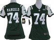 Nike New York Jets #74 Nick Mangold Green Game Womens Jersey Nfl- Women's