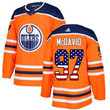 Adidas Edmonton Oilers #97 Connor Mcdavid Orange Home Usa Flag Stitched Nhl Jersey Nhl