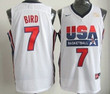1992 Olympics Team Usa #7 Larry Bird White Swingman Jersey Nba