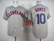 Men's Cleveland Indians #10 Yan Gomes Gray Jersey Mlb