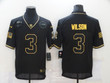 Men's Seattle Seahawks #3 Russell Wilson Black Gold 2020 Salute To Service Stitched Nfl Nike Limited Jersey Nfl