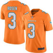 Dolphins #3 Josh Rosen Orange Men's Stitched Football Limited Rush Jersey Nfl