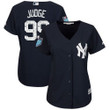 Yankees #99 Aaron Judge Navy Blue 2018 Spring Training Cool Base Women's Stitched Baseball Jersey Mlb- Women's