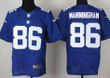 Nike New York Giants #86 Mario Manningham Blue Elite Jersey Nfl