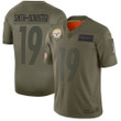 Men Pittsburgh Steelers 19 Smith-Schuster Green Nike Olive Salute To Service Limited Nfl Jerseys Nfl