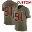 Personalize JerseyCustom Washington Redskins Men's Stitched Football Limited 2017 Salute to Service Olive Jersey NFL