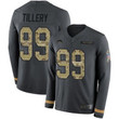 Chargers #99 Jerry Tillery Anthracite Salute To Service Men's Stitched Football Limited Therma Long Sleeve Jersey Nfl