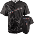 America Number 1 Black Camo Baseball Jersey Shirt Baseball Jersey Lf